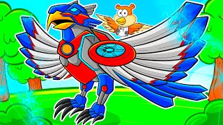 Playing As A PROTECTIVE TRANSFORMERS BIRD In Roblox Feather Family!