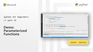 Demo: Parameterized functions | Python for Beginners [32 of 44]