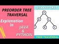 Preorder Tree Traversal | Python & Java Solution | Recursive Implementation with Explanation