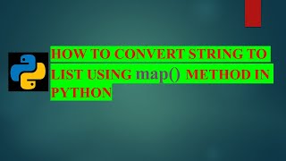 How to convert string to list in Python | map() method | @allinoneprogramming6105