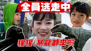 兒童新樂園全員逃走中｜恐龍、猩猩參戰｜恐龍馬戲團｜彼得爸與蘇珊媽