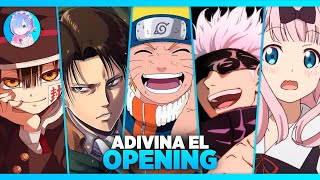 ADIVINA el OPENING de ANIME - 40 Openings 💙 ¿Cuánto sabes de anime? TEST de ANIME | Anime QUIZ 💙