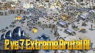 Red Alert 2 Yuri's Revenge - 2 vs 6 Extreme Hard AI