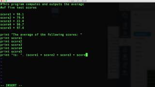 Python: Simple program calculates and prints average