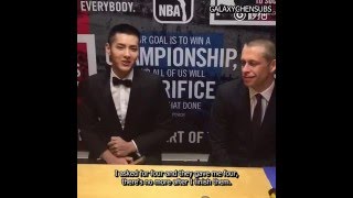 [ENG SUB] 160215 NBA Raptor's interview of Yifan and David Shoemaker