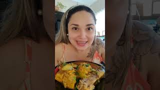 #COMENDOMUITO ALMOÇO DE HJ (GALINHA GUISADA COM MAXIXE, ABÓBORA E PIRÃO 🌶️ )