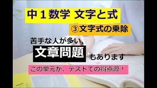 【中１数学】文字と式③文字式の乗除・文字式の利用（解説）