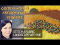 How To Make Slow Stitched Landscape Art With French Knot Flowers - #embroidery #stitching