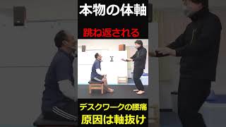 本物の体の軸　椅子に座った時に軸がないから、腰痛になる