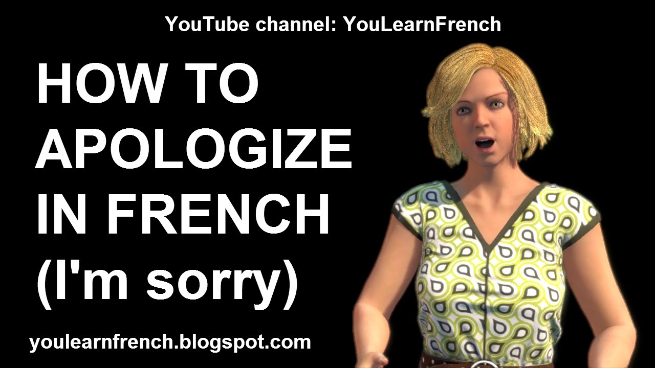 French Lesson 204 - How To APOLOGIZE In French SORRY APOLOGY ...