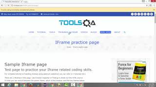18. Selenium Training - iFrame Switch - Java