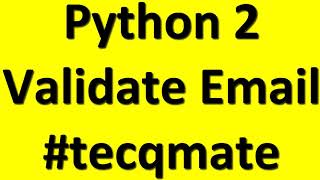 ⚡ Python Tutorial 🔥 Verify If Email Exists #tecqmate