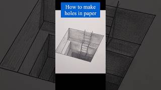 紙に穴を開ける方法2🕳 how to make holes in paper #art #イラスト #howto#トリックアート#magic #イラストメイキング  #ボカロ #shorts#イガク