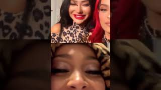 Bebe Rexha and Doja Cat singing and dancing “Baby I’m Jealous”, Instagram Live with Charlie Damelio
