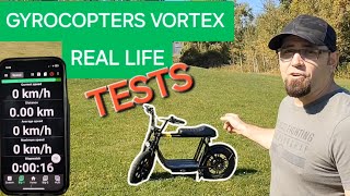 Gyrocopters Vortex electric scooter - TESTING