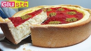 Cheesecake avec de la pâte sablée