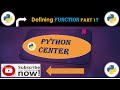 Defining Function Part 1| Python Center | PC | Python Programming