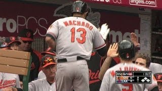 BAL@LAA: Machado clubs two-run homer to give O's lead