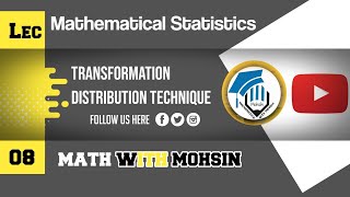 transformation probability distribution function | transformation of random variables in probability