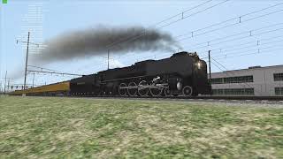 TS2022 Smokebox Union Pacific FEF-3 844 Commuter Rail Service on NJ Transit Train 3896 (NEC)