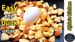 A home made breakfast dish of one egg, one potato | Quick And Delicious Healthy