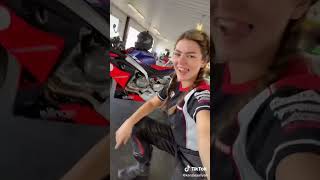 Biker Girls hit different 🌹 (Full time Racer)