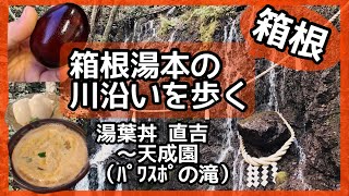 【箱根湯本】湯葉丼直吉さんでランチ🎶川沿いを歩いて｢天成園｣の玉簾神社⛩とふたつの滝まで✨