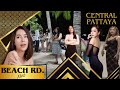 [4K] Central Pattaya Beach Road Chonburi Coffee on the Beach Soi 13/1 The Avenue Soi 15 Thailand