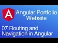 Creating an Angular Portfolio Website 07: Routing and Navigation in Angular
