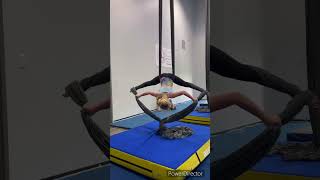 Scorpion on aerial silks #aerialsilks #kidaerialist #scorpion #silks #flexible