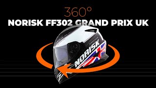 Capacete Norisk FF302 Grand Prix United Kingdom  -  Visual Completo em 360º