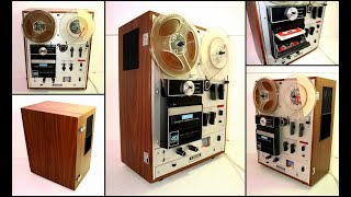 1970's AKAI X-2000S Reel to Reel Cartridge Cassette Tape Recorder