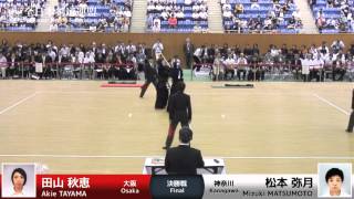 Akie TAYAMA K-MM Mizuki MATSUMOTO - 54th All Japan Women KENDO Championship - Final 63