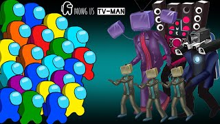 어몽어스 VS TV Man, Speaker Man, Camera Man | AMONG US ANIMATION 41