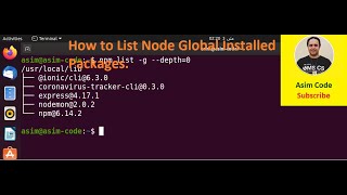 How to List Node.js Global Installed Packages