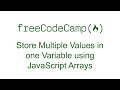 Store Multiple Values in one Variable using JavaScript Arrays - Free Code Camp