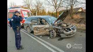 Nietrzeźwy kierowca - 3 promile - spowodował wypadek na trasie pomiędzy Oleśnicą a Bierutowem