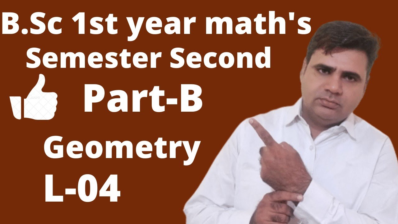 B.Sc-1st Year Maths|Semester Second||Geometry||chapter-The Straight ...