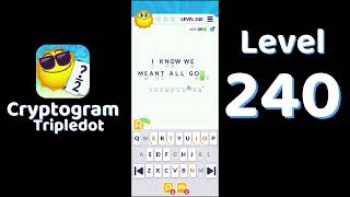 Cryptogram Tripledot Level 240 Answer | SolutionGuruji