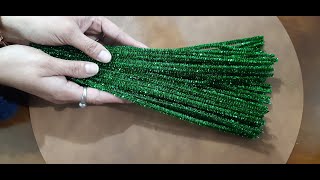 3 DIY Christmas ornaments |Amazing craft | Tinsel pipe cleaners| Chenille Stems, episode 26.