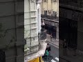 Woman escapes fire by sliding down a cable in Buenos Aires