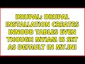 Drupal: Drupal installation creates innoDB tables even though myIAM is set as default in my.ini