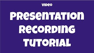 Video Presentation Recording Tutorial - Screencast-o-matic