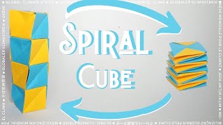 How To Make a Paper MAGIC CUBES SPIRAL - Fun & Easy Origami.