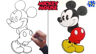 Mickey Mouse Drawing || How to Draw Classic Mickey Mouse Easy Step by Step