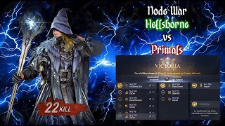 Black Desert Mobile - Node War Tier 1 - Hellsborne vs Primals - Wizard POV - 2024