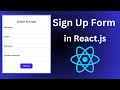 How to Create Sign Up Form with Validation in React JS | Build ReactJS Registration Form