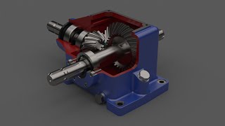 Spiral Bevel Gearbox 2 - Render with SolidWorks Visualize #gear #render #animation #solidworks