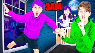 SNEAKING OUT OF THE HOUSE AT 3AM!!! *GONE WRONG*