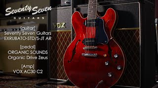 【太くも切れ味全開なロックンロールサウンド!! 】 Seventy Seven Guitars EXRUBATO-STD/S-JT Aged Red